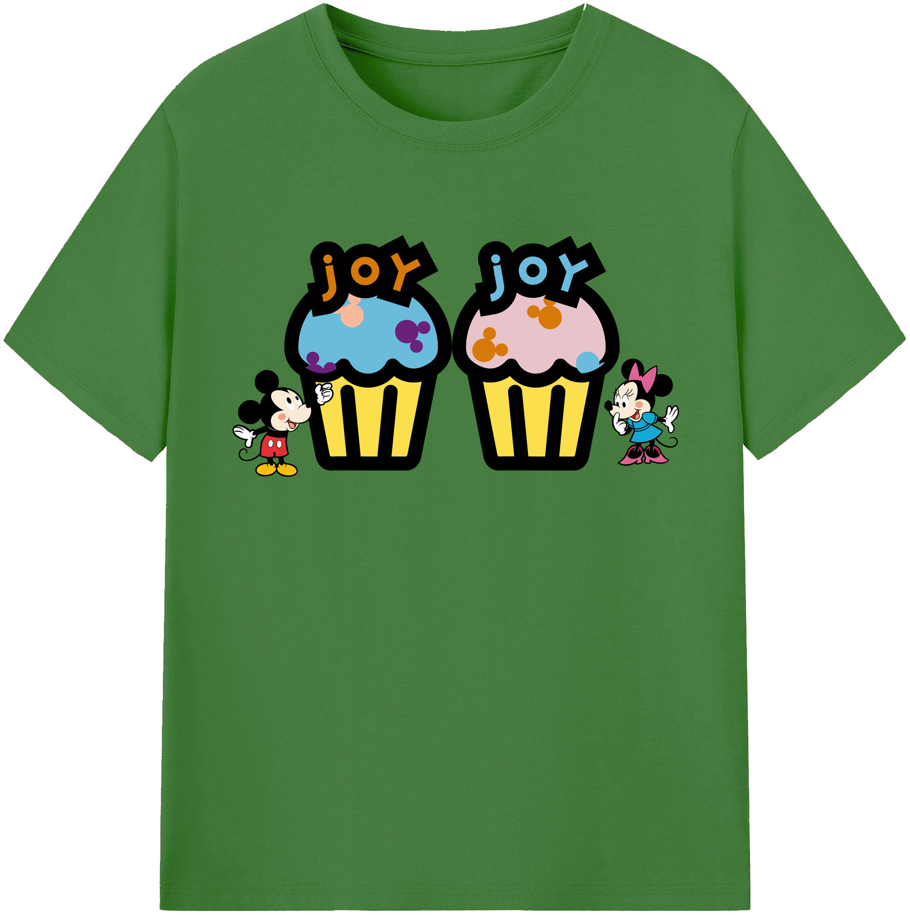 （画像用） ミッキーマウス Mickey Mouse レディースカジュアルプリントTシャツ（綿100％）